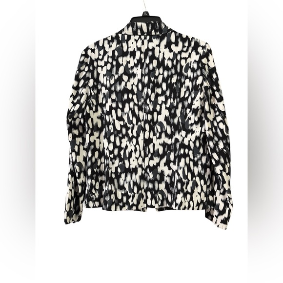 Fashion Bug Black White & Grau graphic print jacket size 6 - Picture 2 of 4
